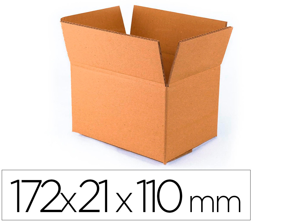 CAJA PARA EMBALAR Q-CONNECT AMERICANA ULTRARRESISTENTE CARTON RECICLADO CANAL DOBLE 7MM COLOR KRAFT 172X217X110 MM