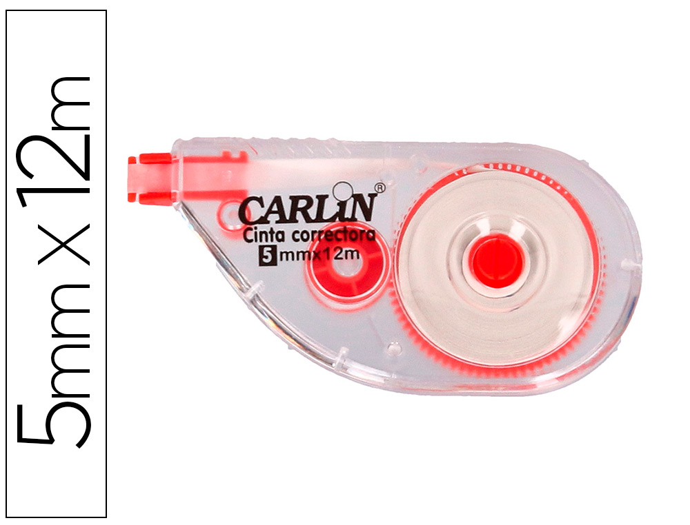 CORRECTOR CARLIN CINTA BLANCO 5 MM X 12 M