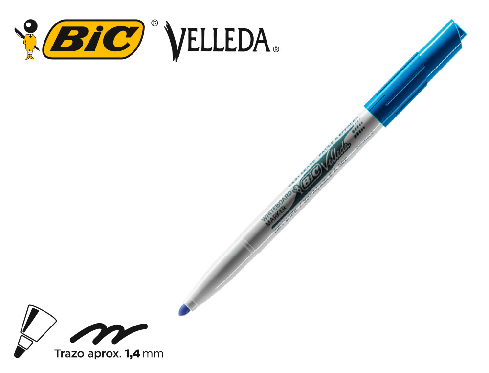 ROTULADOR BIC VELLEDA PARA PIZARRA AZUL PUNTA REDONDA 1,4 MM