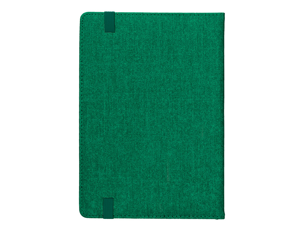 AGENDA ENCUADERNADA LIDERPAPEL SARIA A5 2025 DIA PAGINA COLOR VERDE PAPEL 70 GR