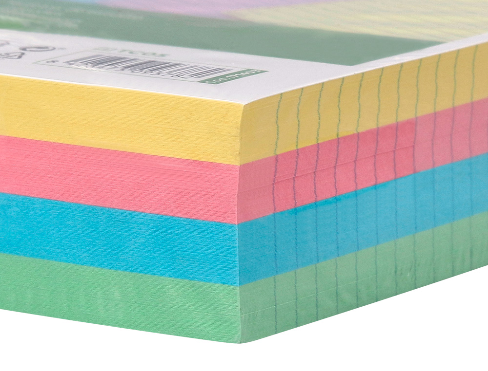 TARJETA LIDERPAPEL PARA ESTUDIAR RAYADA CARTULINA DE COLORES 170 GR/M2 160X220MM PAQUETE DE 200 UNIDADES