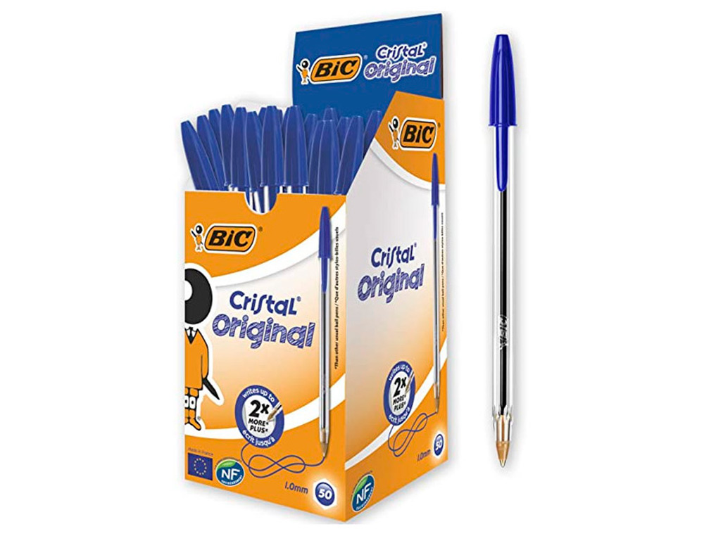 BOLIGRAFO BIC CRISTAL ORIGINAL TINTA AZUL UNIDAD