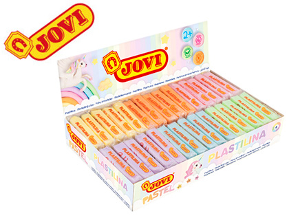 PLASTILINA JOVI 70 TAMAO PEQUEO CAJA DE 30 UNIDADES COLORES PASTEL SURTIDOS 50G