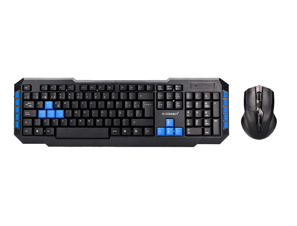 SET TECLADO Y RATON Q-CONNECT INALAMBRICO COMPATIBLE WINDOWS COLOR NEGRO