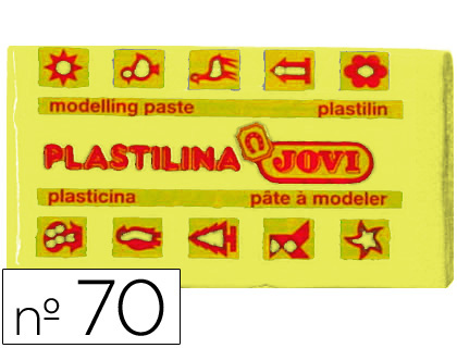 PLASTILINA JOVI 70 AMARILLO CLARO UNIDAD TAMAO PEQUEO