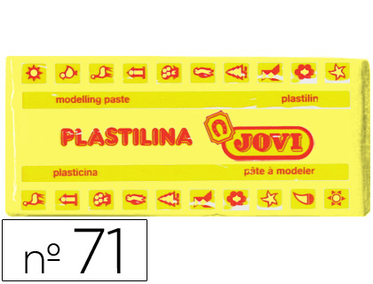 PLASTILINA JOVI 71 AMARILLO CLARO UNIDAD TAMAO MEDIANO