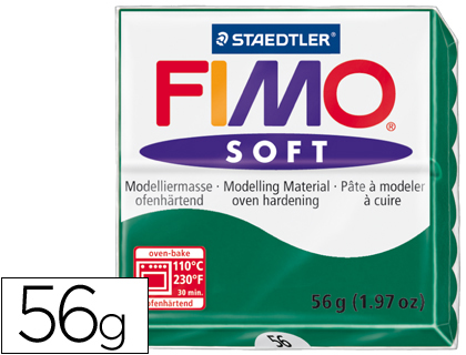 PASTA STAEDTLER FIMO SOFT 57 GR COLOR VERDE ESMERALDA