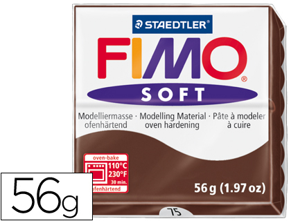 PASTA STAEDTLER FIMO SOFT 57 GR COLOR CHOCOLATE