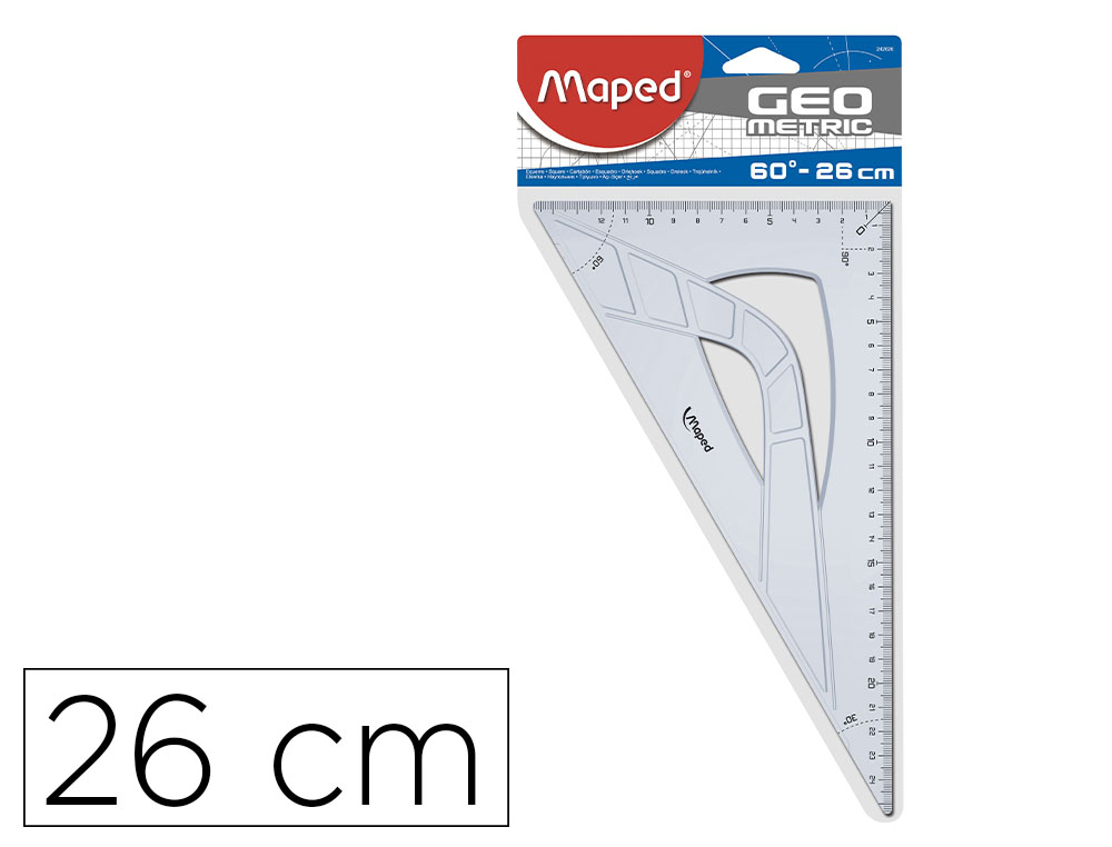 CARTABON MAPED GEOMETRIC 26 CM PLASTICO CRISTAL