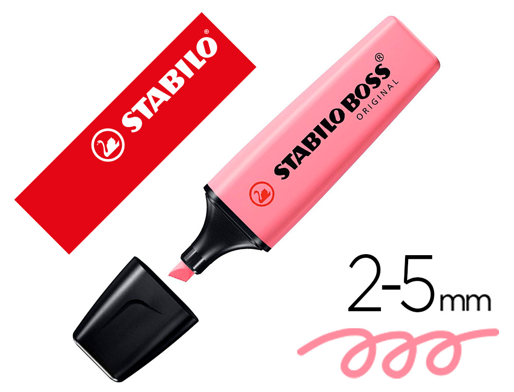 ROTULADOR STABILO BOSS FLUORESCENTE 70 PASTEL ROSA CEREZO EN FLOR