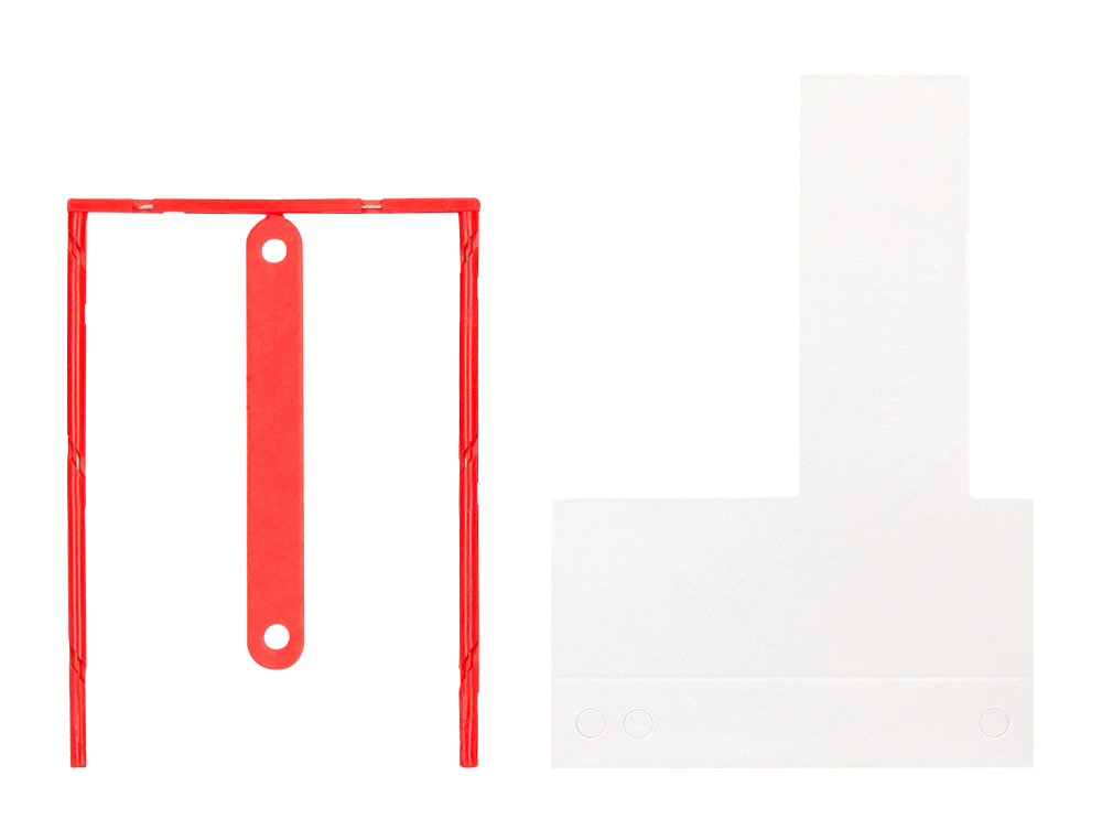 ENCUADERNADOR FASTENER Q-CONNECT PLASTICO D-CLIPS COLOR ROJO CAJA DE 100 UNIDADES