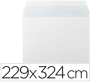 SOBRE LIDERPAPEL N 14 BLANCO DIN C4 229X324 MM TIRA DE SILICONA PAQUETE DE 25 UNIDADES