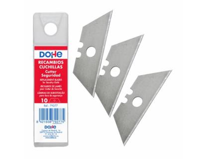 REPUESTO CUCHILLA DOHE TRAPEZOIDAL PARA CUTER DE SEGURIDAD 18 MM ESTUCHE DE 10 UNIDADES